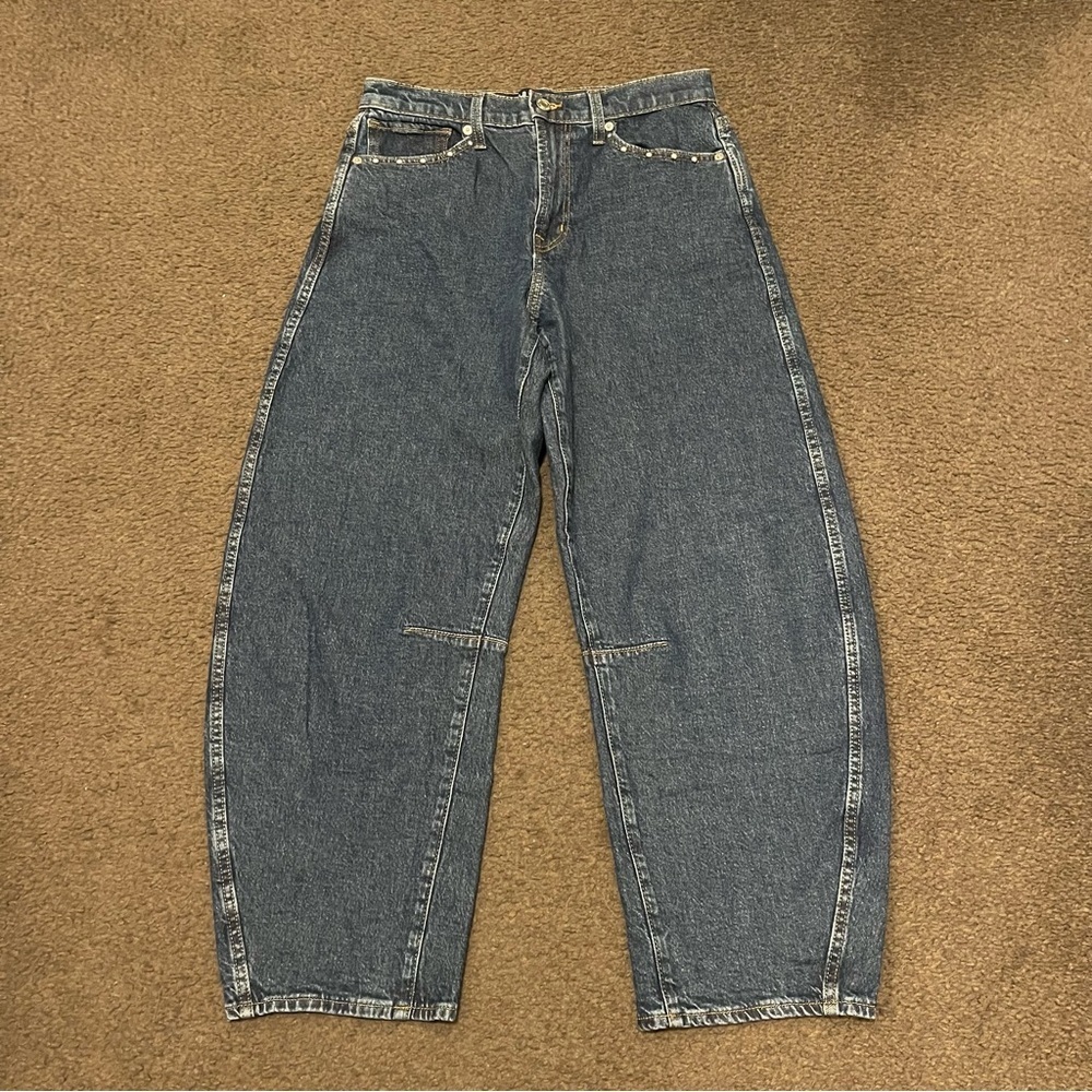 Gap Studded High Rise Barrel Jeans - Picture 4 of 9